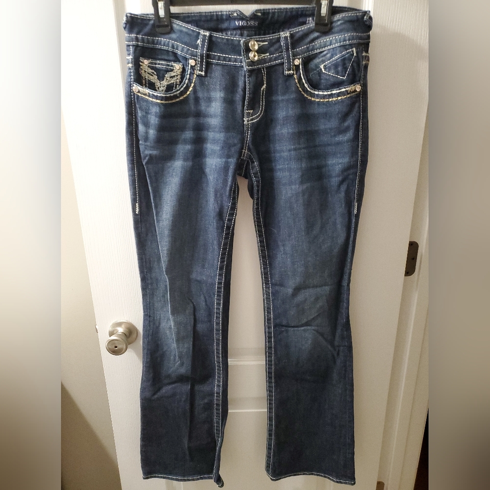 Vigoss Jeans The Chelsea, size 7/8 length 33" Boot Cut